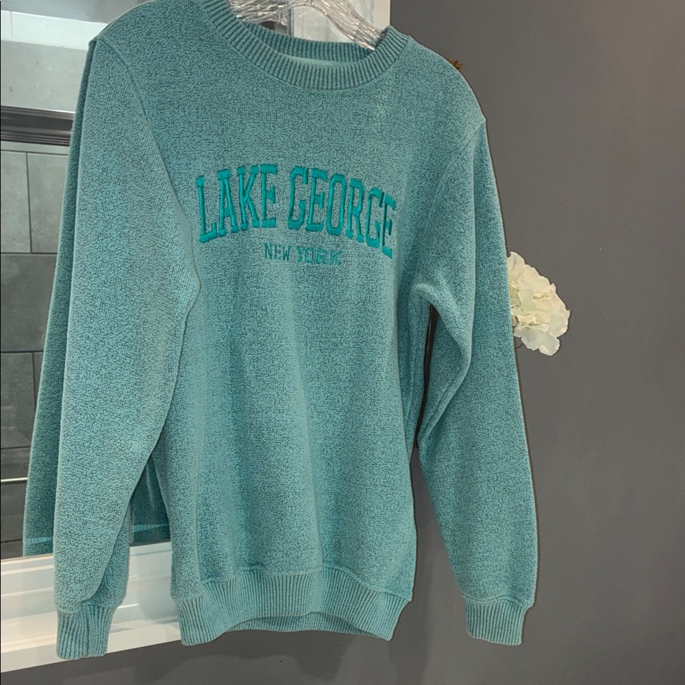 George Lake George Crewneck Sweater - Teal Green